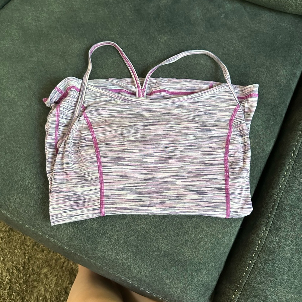 Under Armour Heathered Lavender Strappy Tank Top